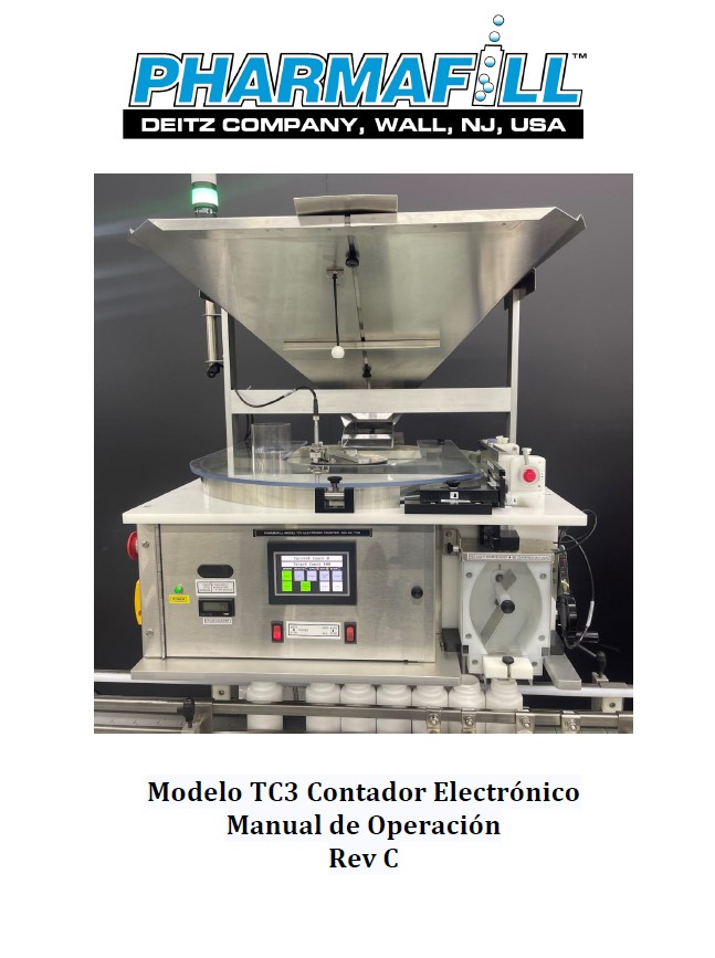 Spanish technical data sheet for Pharmafill TC4 tablet counter